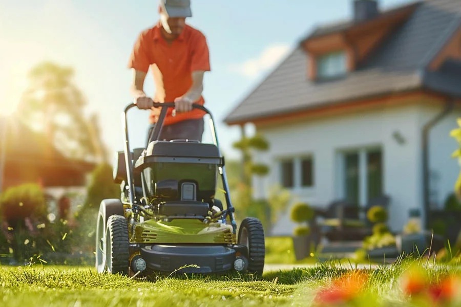 battery push lawn mower