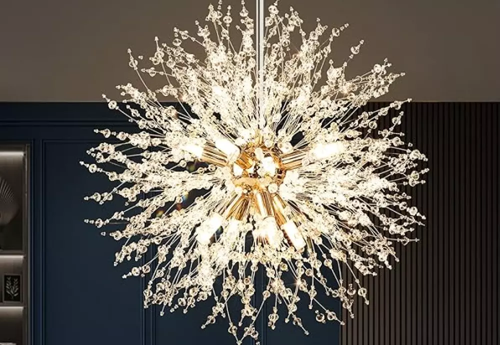 round crystal chandelier