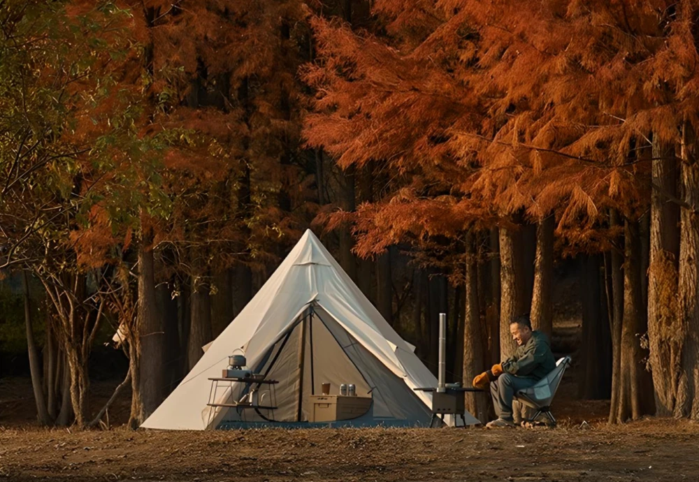 teepee tent with stove hole